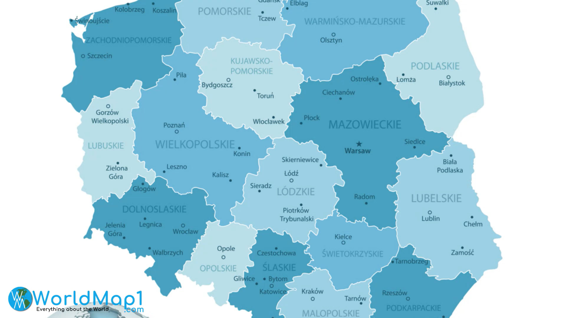 Polonya İlleri Haritası